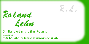 roland lehn business card